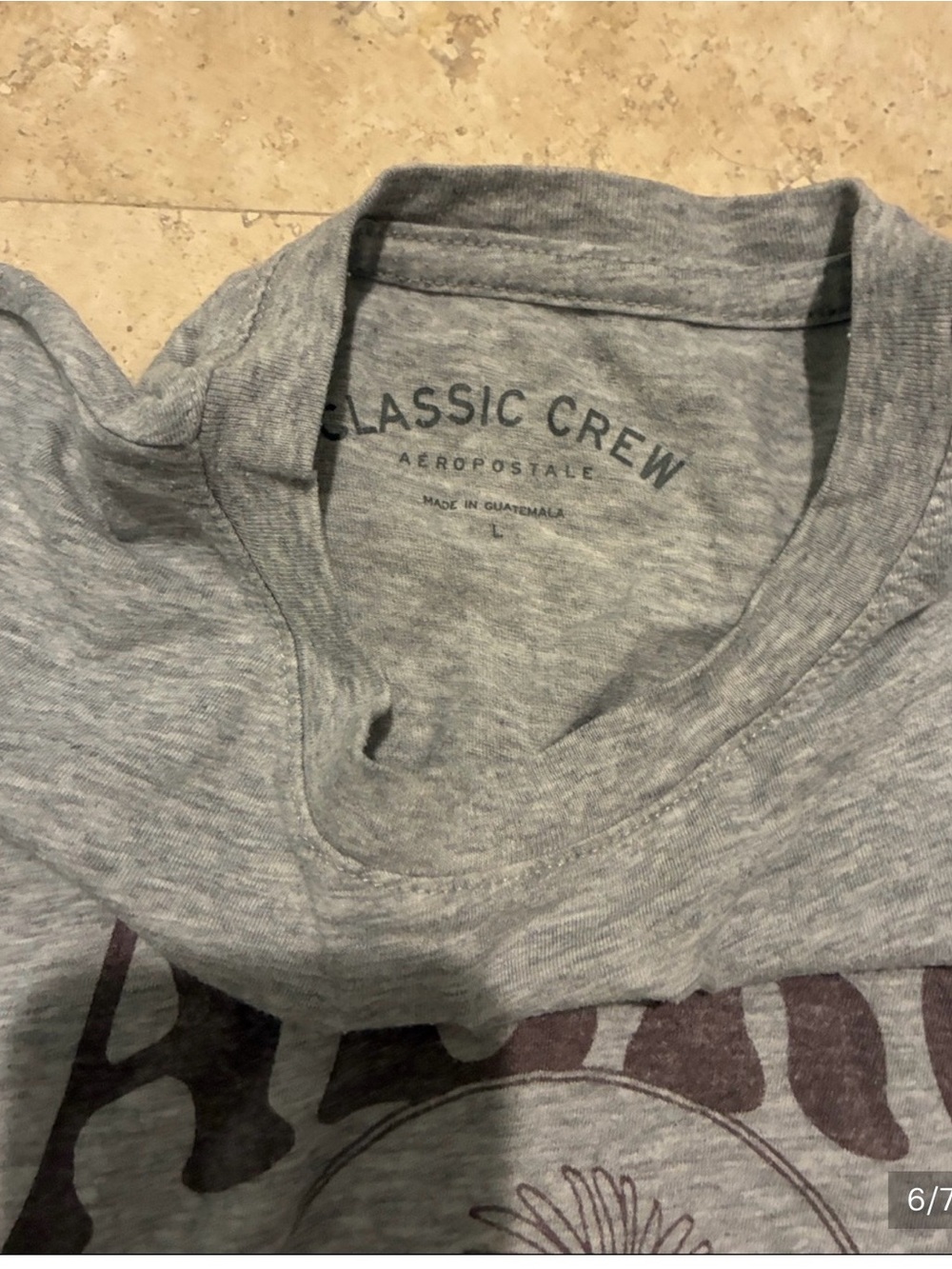 Aeropostale Women's 9 Short Sleeve Tee Bundle Black,Burgundy, Pink, Green,Gray - Picture 12 of 13